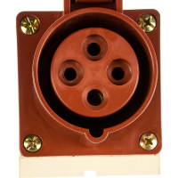 Розетка наружной установки IEK 16А 3P+Е 380В IP44 114 ИЭК PSR12-016-4