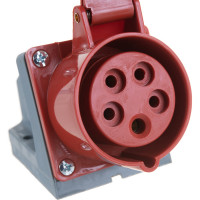 Розетка наружной установки IEK 16А 3P+Е+N 380В IP44 115 ИЭК PSR12-016-5