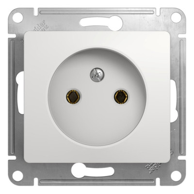 Механизм розетки 1-м Systeme Electric (Schneider Electric) GLOSSA, без заземления, белый, арт. GSL000141