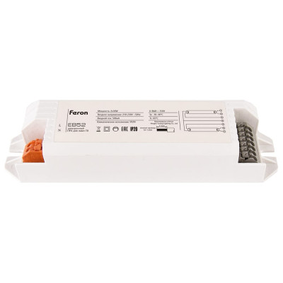Электронный аппарат пускорегулирующий (балласт) FERON, 2х36W T8/G13 230V, EB52 21524