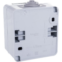 Розетка Systeme Electric 1-м ОП Этюд 16А c/з з/ш серая SchE PA16-044C