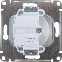 Механизм розетки 1-м Systeme Electric (Schneider Electric) GLOSSA, без заземления, белый, арт. GSL000141
