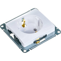 Механизм розетки Systeme Electric 1-м GLOSSA с заземлением, белая SchE GSL000143