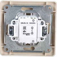 Выключатель Systeme Electric 1-клавишный GLOSSA бежевый SchE GSL000212