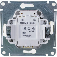 Механизм выключателя Systeme Electric 1-клавишный GLOSSA с подсветкой, бежевый SchE GSL000213