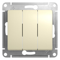 Механизм выключатель Systeme Electric 3-клавишный GLOSSA бежевый SchE GSL000231