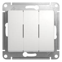 Механизм выключателя Systeme Electric 3-клавишный GLOSSA белый SchE GSL000131