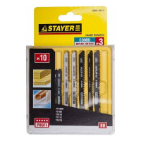 Набор полотен STAYER Мастер №3 по дереву металлу и пластику для электролобзика EU T111C T119BO T101B T118A T127D 10 шт. 15981-H10-3
