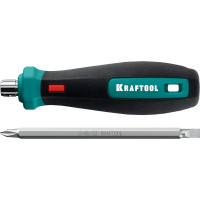 Универсальная отвертка Kraftool с двусторонним стержнем PH0-1-2-3 PZ1-2-3 SL 6 мм 8 в 1 26168