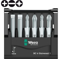 Набор бит Wera Mini Check 800/4Z+851/4TZ+855/4TZ 6 шт. WE-056474