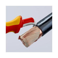 Нож для удаления изоляции KNIPEX VDE, с "пяткой", нержавеющая хирургическая сталь KN-9855SB