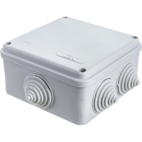Распаечная коробка IEK 100x100x50, IP55, КМ41234, 6 гермовводов, ИЭК UKO11-100-100-050-K41-55