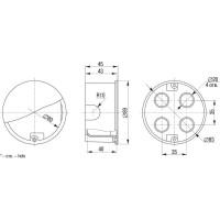 Распределительная коробка IEK СП 80x40 мм, IP20, с крышкой, КМ41004, ИЭК, UKT01-080-040-000