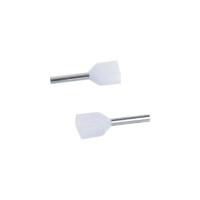 Наконечник IEK НШвИ, 2x0,75-10 мм2, белый, ИЭК НГИ2, 100 шт, UTE10-D2-1-100