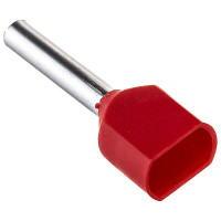 Наконечник-гильза IEK НШвИ 2x1,5-12, красный, ИЭК, НГИ2, 100 шт, UTE10-D2-6-100