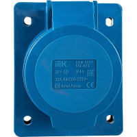 Скрытая розетка IEK 423 2Р+РЕ, 32А, 220В, IP44, ИЭК PSR41-032-3