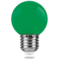 Лампа FERON LED 1вт Е27, зеленый, шар 25117