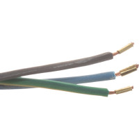 Сетевой шнур LUX V3 ПВС 3x0.75 3м, с вилкой, с заземлением, белый 4606400609681