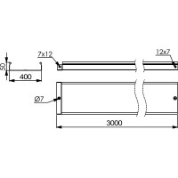 Лоток, 400х50х3000 DKC 35026