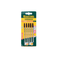 Пилки для электролобзика, Cr-V, по дереву, фанере, ламинату, фигурный рез, EU-хвостовик, шаг 2,5 мм, 75 мм, 2 шт. Kraftool 159514-2,5