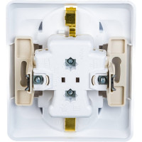 Розетка 2-м СП Systeme Electric (Schneider Electric) Этюд, 16 А, с заземлением, белый, арт. PC16-007B