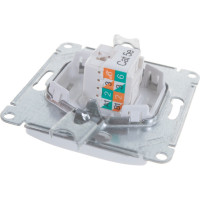 Механизм компьютерной розетки Systeme Electric 1-м RJ45 GLOSSA белая SchE GSL000181K