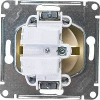Механизм розетки Systeme Electric 1-м GLOSSA с заземлением, защитные шторки, бежевый SchE GSL000245