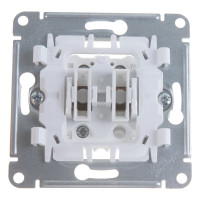 Механизм выключателя Systeme Electric 2-клавишный GLOSSA белый SchE GSL000151