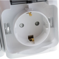 Блок Systeme Electric ОП Этюд IP44 белый, 1-клавишный выключатель+евророзетка з/ш SchE BPA16-241B