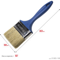 Плоская кисть STAYER Professional Universal светлая натуральная щетина пластмассовая ручка 100 мм, 4" 01085-100_z01