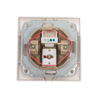 Розетка GENERICA KVARTA 2-местная RJ11+RJ45 кат.5е РК/Т12-КБ белый EIK10-K01-DM