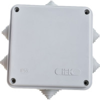 Распаечная коробка IEK 100x100x50, IP55, КМ41234, 6 гермовводов, ИЭК UKO11-100-100-050-K41-55