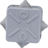 Распаечная коробка IEK открытой проводки, 70x70x40, IP44, КМ41236, 4 гермоввода,защелкивающаяся крышка UKOZ11-070-070-040-K41-44