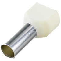 Наконечник IEK НШвИ, 2x10-14, ИЭК, НГИ2, 100шт, слоновая кость UTE10-D10-0-100