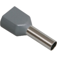 Наконечник IEK НшвИ, 2x4-12, ИЭК, НГИ2, 100шт, серый UTE10-D4-0-100