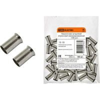 Наконечник-гильза IEK НГ, 10-18, без изоляции, 100шт, ИЭК UEN11-10-18