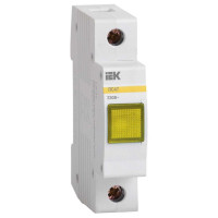 Сигнальная лампа IEK, DIN 1P, желтый неон, ЛС-47, ИЭК MLS10-230-K05