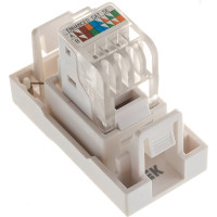 Информационная розетка IEK RJ-45, UTP, категория 5e, 1 модуль CKK-40D-RI1-K01