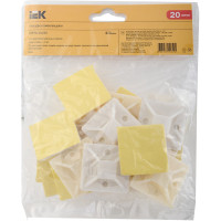 Самоклеящаяся площадка под хомуты IEK 40x40 белая 20 шт. ИЭК UHP30-40-020