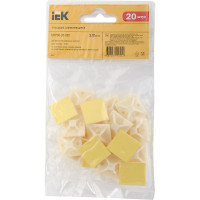 Самоклеящаяся площадка под хомуты IEK 20x20 белая 20 шт. ИЭК UHP30-20-020