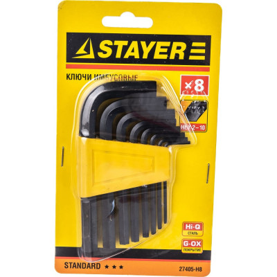 Набор имбусовых ключей STAYER STANDARD 27405-H8