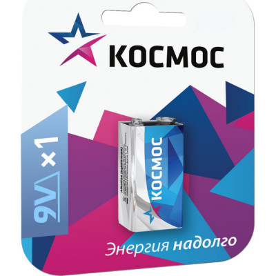 Батарейка КОСМОС Максимум 6LR61 BP-1 бл.1шт KOC6LR61MAX1BL