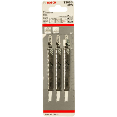 Bosch 3 ПИЛКИ ЛОБЗ.Т308 В, HCS 2608663750