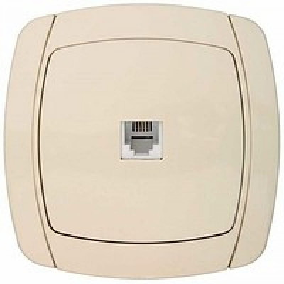 Одинарная телефонная розетка СВЕТОЗАР CITY LIGHT SV-54217-B