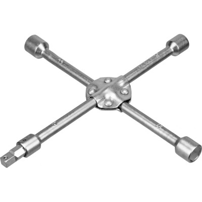 STELS Ключ-крест баллонный, 17x19x21x22x1/2, усиленный, с переходником на 1/2 // 14249