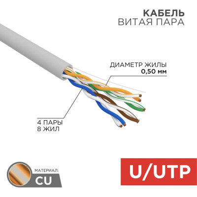 Кабель UTP REXANT 01-0043