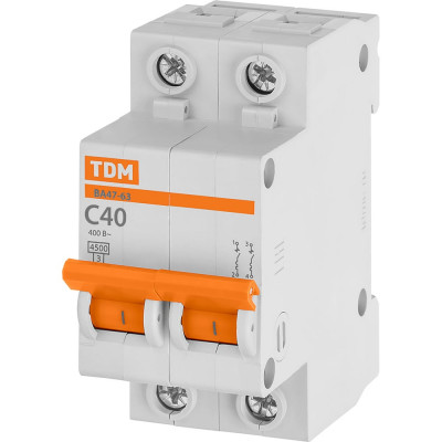 TDM Авт. выкл.ВА47-63 2Р 40А 4,5кА х-ка С SQ0218-0014