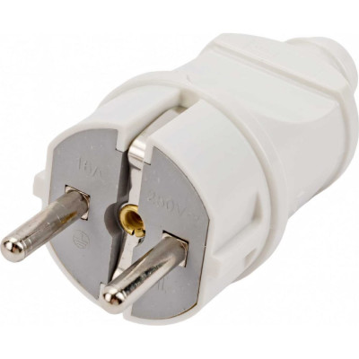 TDM ELECTRIC Вилка прямая с/з белая 16А 250В SQ1806-0003