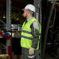 СИБРТЕХ Жилет сигнальный, желтый, размер XXL 89516