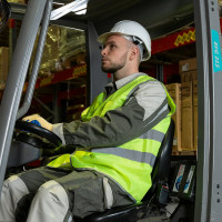 СИБРТЕХ Жилет сигнальный, желтый, размер XXL 89516